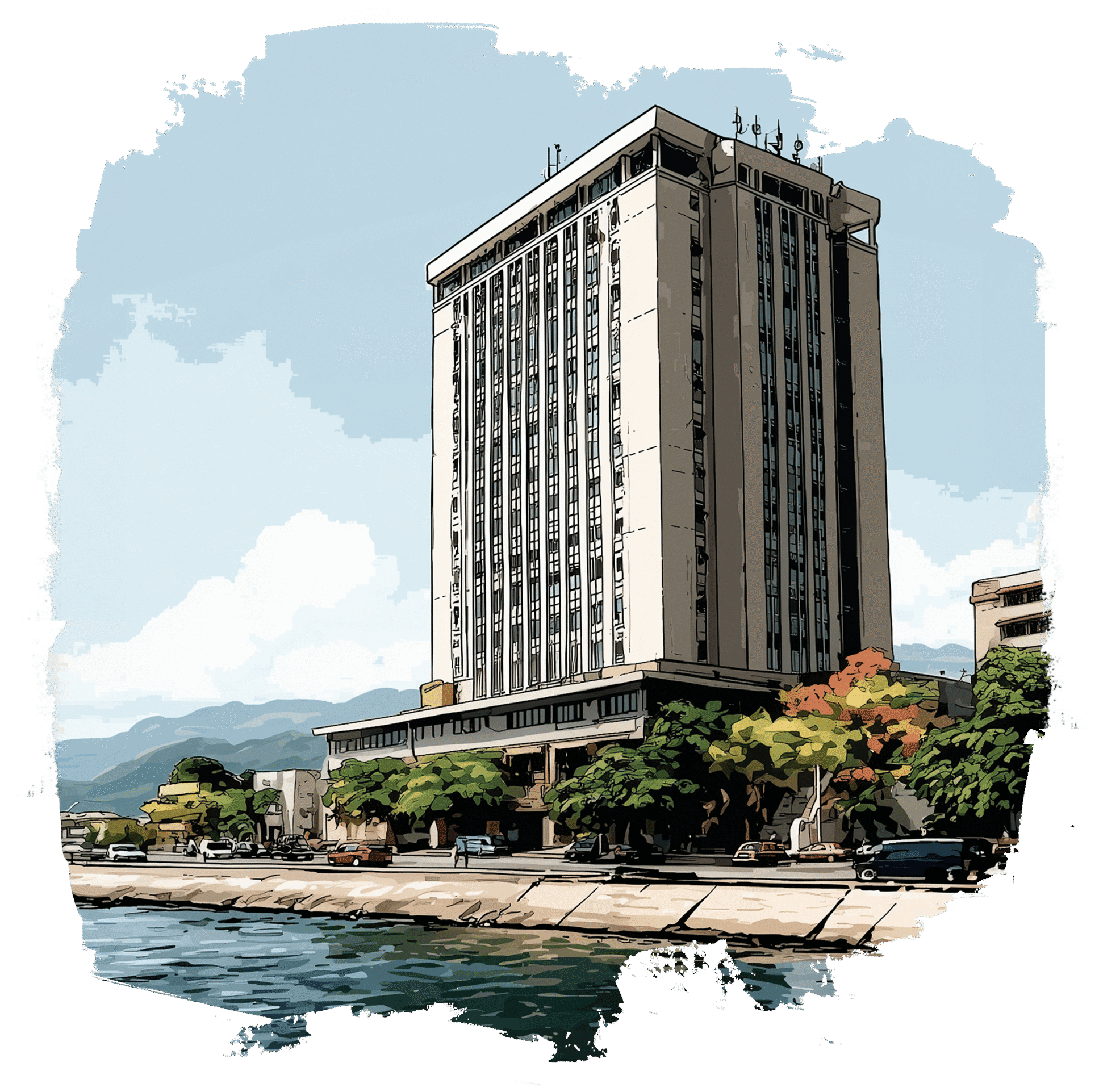 Illustration of the Administrator General's Department Building.